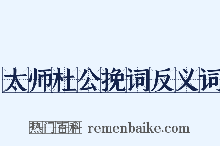 太师杜公挽词反义词是什么意思的图片